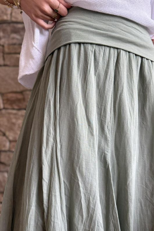 Songbird Bandeau Skirt Dress Khaki - /20=